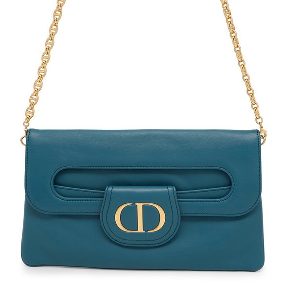 DIOR Blue Leather Shoulder Bag - Picture 1 of 16